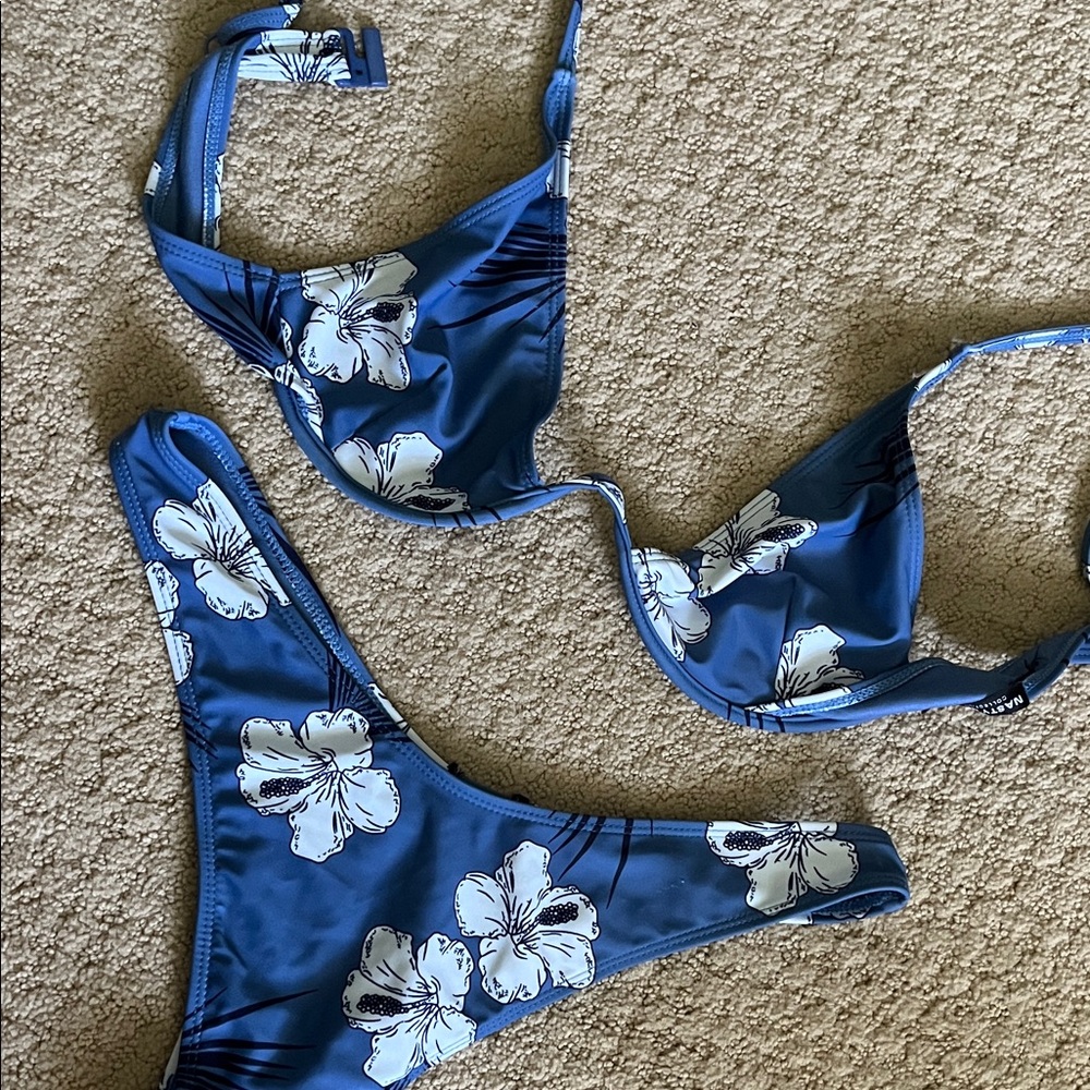 Nasty Gal Blue Bikini Set
